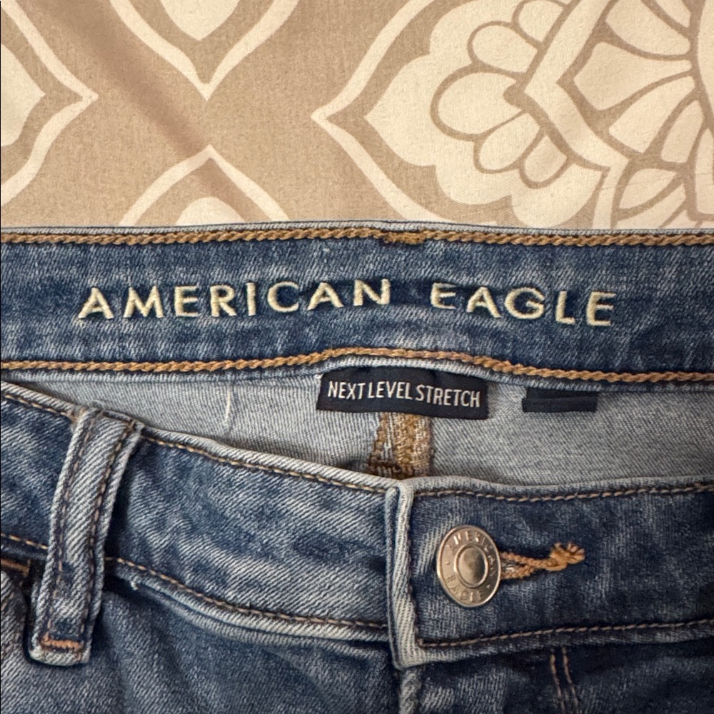 American Eagle Outfitters Women's Super High Rise Jegging in Blue Size 12 Long - Picture 3 of 11